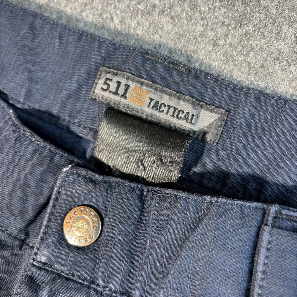5.11 Tactical Cargo Pants Mens 39x30 Navy Blue Ripstop Utility Work Military